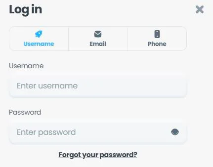 log in form cazimbo casino